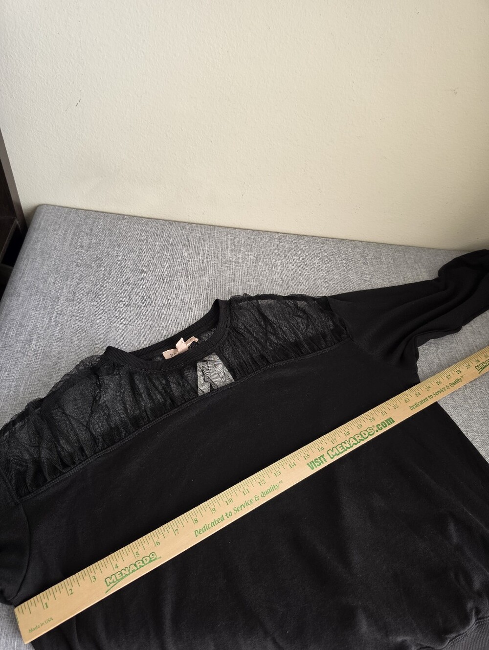 Women's Philosophy Sheer Black Mesh Top Sweater Size 1X - Picture 6 of 7